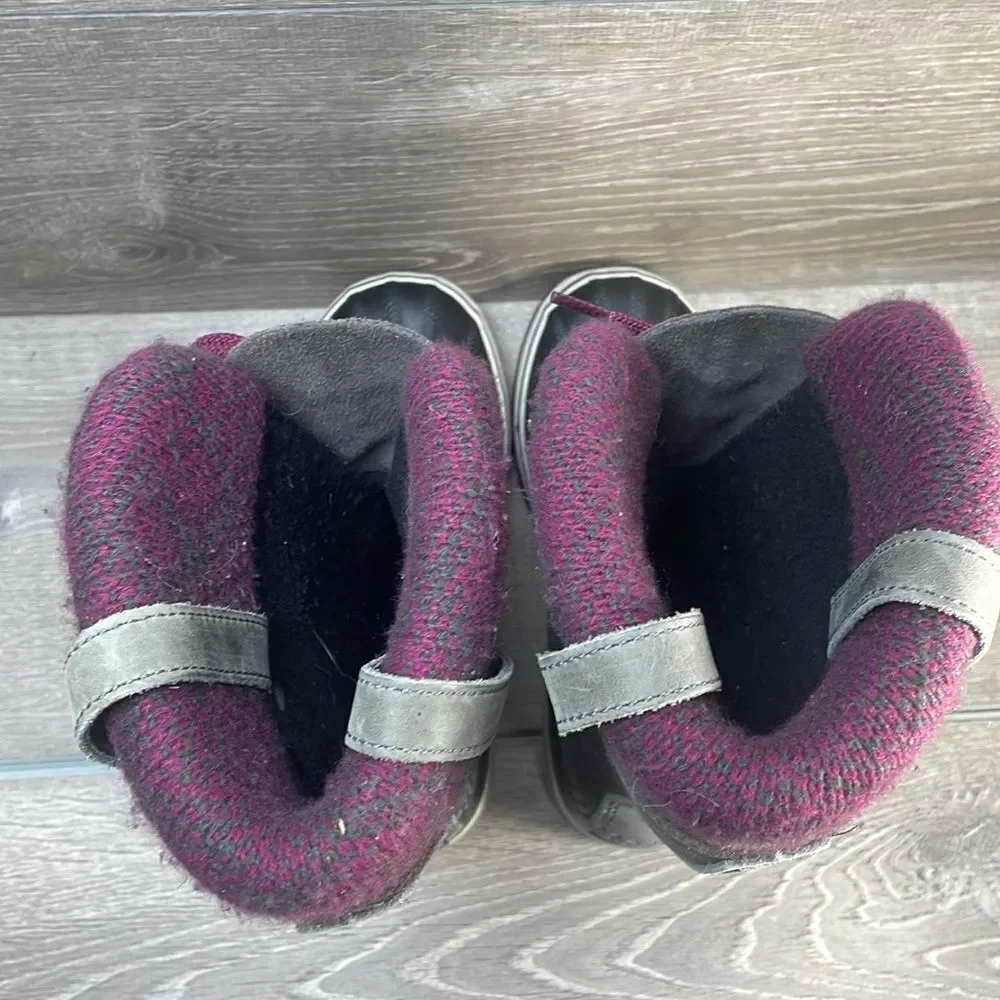 Sorel Joan of Arctic Knit II Warm Waterproof Women’s Sz 7 Gray Suede Snow Boots